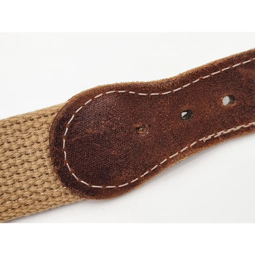 A Tail We Could Wag Belt Leather Canvas Handwoven Guatemalan Preppy Boho 43